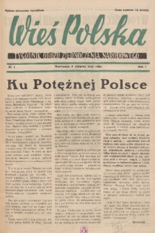 Wieś Polska : tygodnik Obozu Zjednoczenia Narodowego. 1937, nr 1