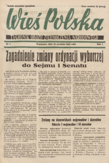 Wieś Polska : tygodnik Obozu Zjednoczenia Narodowego. 1937, nr 7