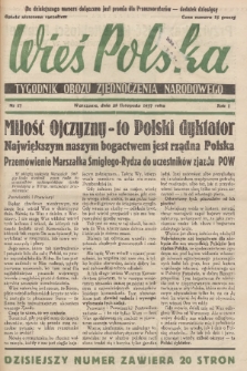 Wieś Polska : tygodnik Obozu Zjednoczenia Narodowego. 1937, nr 17
