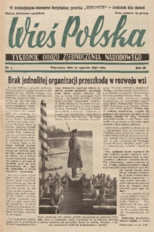 Wieś Polska : tygodnik Obozu Zjednoczenia Narodowego. 1939, nr 3