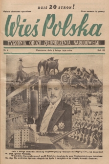 Wieś Polska : tygodnik Obozu Zjednoczenia Narodowego. 1939, nr 6