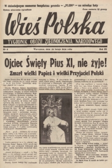 Wieś Polska : tygodnik Obozu Zjednoczenia Narodowego. 1939, nr 8