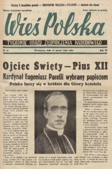 Wieś Polska : tygodnik Obozu Zjednoczenia Narodowego. 1939, nr 11