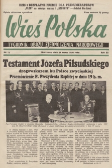 Wieś Polska : tygodnik Obozu Zjednoczenia Narodowego. 1939, nr 13