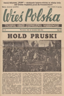 Wieś Polska : tygodnik Obozu Zjednoczenia Narodowego. 1939, nr 18