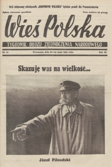 Wieś Polska : tygodnik Obozu Zjednoczenia Narodowego. 1939, nr 20