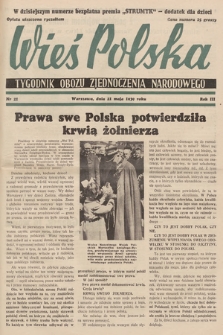 Wieś Polska : tygodnik Obozu Zjednoczenia Narodowego. 1939, nr 21