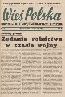 Wieś Polska : tygodnik Obozu Zjednoczenia Narodowego. 1939, nr 23