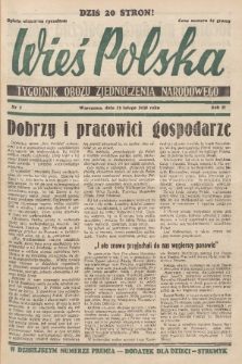 Wieś Polska : tygodnik Obozu Zjednoczenia Narodowego. 1938, nr 7
