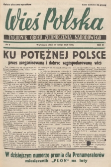 Wieś Polska : tygodnik Obozu Zjednoczenia Narodowego. 1938, nr 8