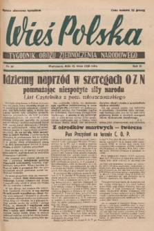Wieś Polska : tygodnik Obozu Zjednoczenia Narodowego. 1938, nr 20