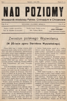 Nad Poziomy : miesięcznik młodzieży Państw. Gimnazjum w Chrzanowie. R. 1, 1933, nr 3 i 4