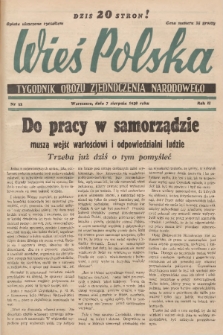 Wieś Polska : tygodnik Obozu Zjednoczenia Narodowego. 1938, nr 32