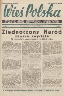 Wieś Polska : tygodnik Obozu Zjednoczenia Narodowego. 1938, nr 33