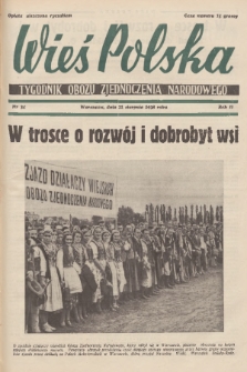 Wieś Polska : tygodnik Obozu Zjednoczenia Narodowego. 1938, nr 34