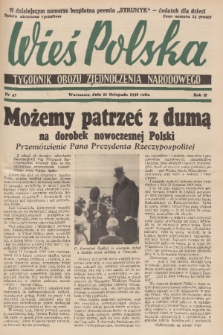 Wieś Polska : tygodnik Obozu Zjednoczenia Narodowego. 1938, nr 47