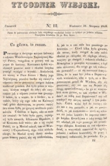 Tygodnik Wiejski. 1848, nr 12