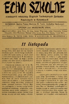 Echo Szkolne : miesięcznik młodzieży Śląskich Technicznych Zakładów Naukowych w Katowicach. 1937, nr 2