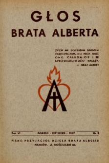Głos Brata Alberta : pismo przyjaciół dzieła brata Alberta. 1937, nr 2