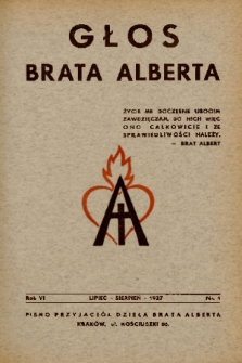 Głos Brata Alberta : pismo przyjaciół dzieła brata Alberta. 1937, nr 4