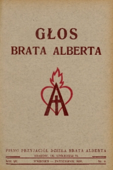 Głos Brata Alberta : pismo przyjaciół dzieła brata Alberta. 1938, nr 5