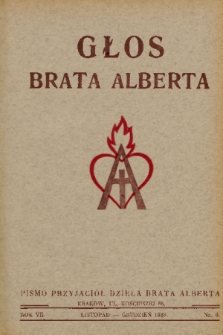 Głos Brata Alberta : pismo przyjaciół dzieła brata Alberta. 1938, nr 6