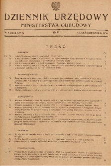 Dziennik Urzędowy Ministerstwa Odbudowy. 1946, nr 5