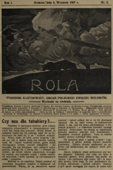 Rola : tygodnik ilustrowany : organ Polskiego Związku Rolników. 1907, nr 2