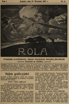Rola : tygodnik ilustrowany : organ Polskiego Związku Rolników. 1907, nr 5