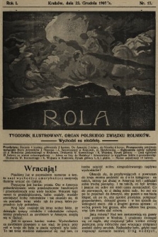 Rola : tygodnik ilustrowany : organ Polskiego Związku Rolników. 1907, nr 17