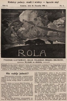 Rola : tygodnik ilustrowany : organ Polskiego Związku Rolników. 1908, nr 4