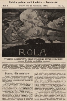 Rola : tygodnik ilustrowany : organ Polskiego Związku Rolników. 1908, nr 43