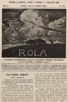 Rola : tygodnik ilustrowany : organ Polskiego Związku Rolników. 1908, nr 50