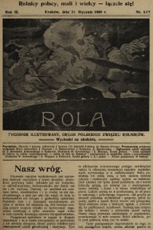 Rola : tygodnik ilustrowany : organ Polskiego Związku Rolników. 1909, nr 5
