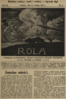 Rola : tygodnik ilustrowany : organ Polskiego Związku Rolników. 1909, nr 8