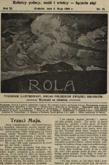 Rola : tygodnik ilustrowany : organ Polskiego Związku Rolników. 1909, nr 19