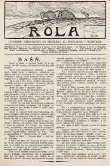 Rola : tygodnik obrazkowy na niedzielę ku pouczeniu i rozrywce. 1910, nr 16
