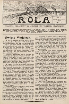 Rola : tygodnik obrazkowy na niedzielę ku pouczeniu i rozrywce. 1910, nr 17