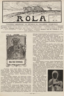 Rola : tygodnik obrazkowy na niedzielę ku pouczeniu i rozrywce. 1910, nr 21