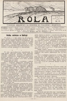 Rola : tygodnik obrazkowy na niedzielę ku pouczeniu i rozrywce. 1910, nr 27