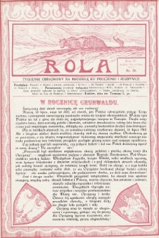 Rola : tygodnik obrazkowy na niedzielę ku pouczeniu i rozrywce. 1910, nr 29