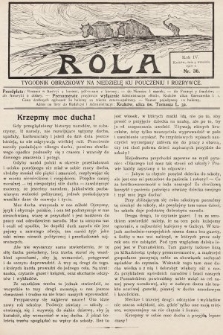 Rola : tygodnik obrazkowy na niedzielę ku pouczeniu i rozrywce. 1910, nr 36