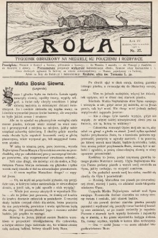 Rola : tygodnik obrazkowy na niedzielę ku pouczeniu i rozrywce. 1910, nr 37