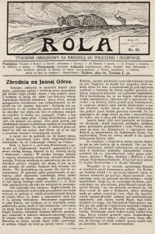 Rola : tygodnik obrazkowy na niedzielę ku pouczeniu i rozrywce. 1910, nr 42