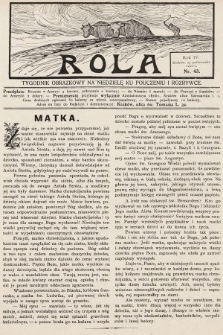 Rola : tygodnik obrazkowy na niedzielę ku pouczeniu i rozrywce. 1910, nr 43