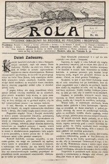 Rola : tygodnik obrazkowy na niedzielę ku pouczeniu i rozrywce. 1910, nr 44