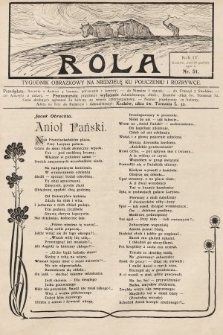 Rola : tygodnik obrazkowy na niedzielę ku pouczeniu i rozrywce. 1910, nr 51