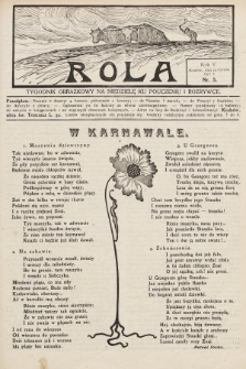 Rola : tygodnik obrazkowy na niedzielę ku pouczeniu i rozrywce. 1911, nr 5
