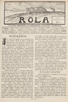 Rola : tygodnik obrazkowy na niedzielę ku pouczeniu i rozrywce. 1911, nr 7