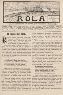 Rola : tygodnik obrazkowy na niedzielę ku pouczeniu i rozrywce. 1911, nr 9